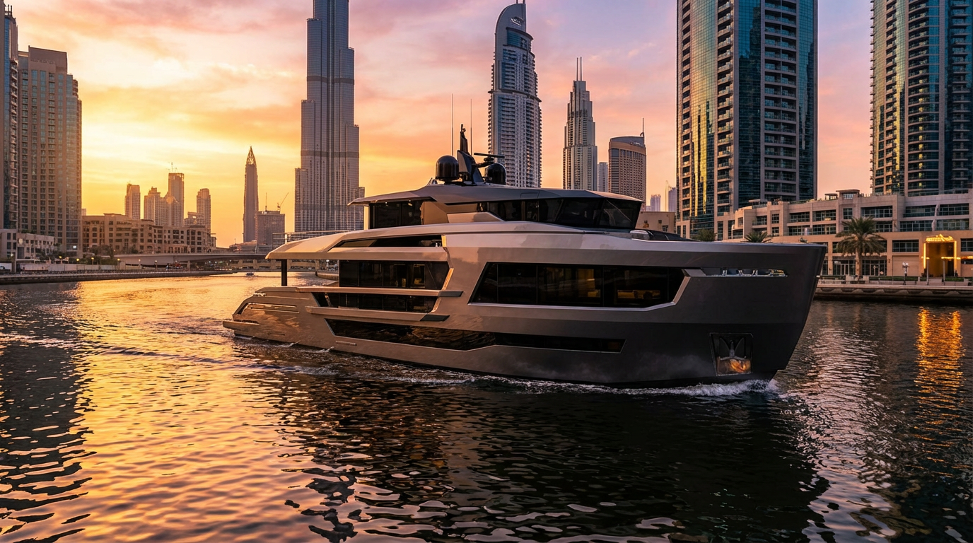 Titanium Gray Luxury Yacht Dubai